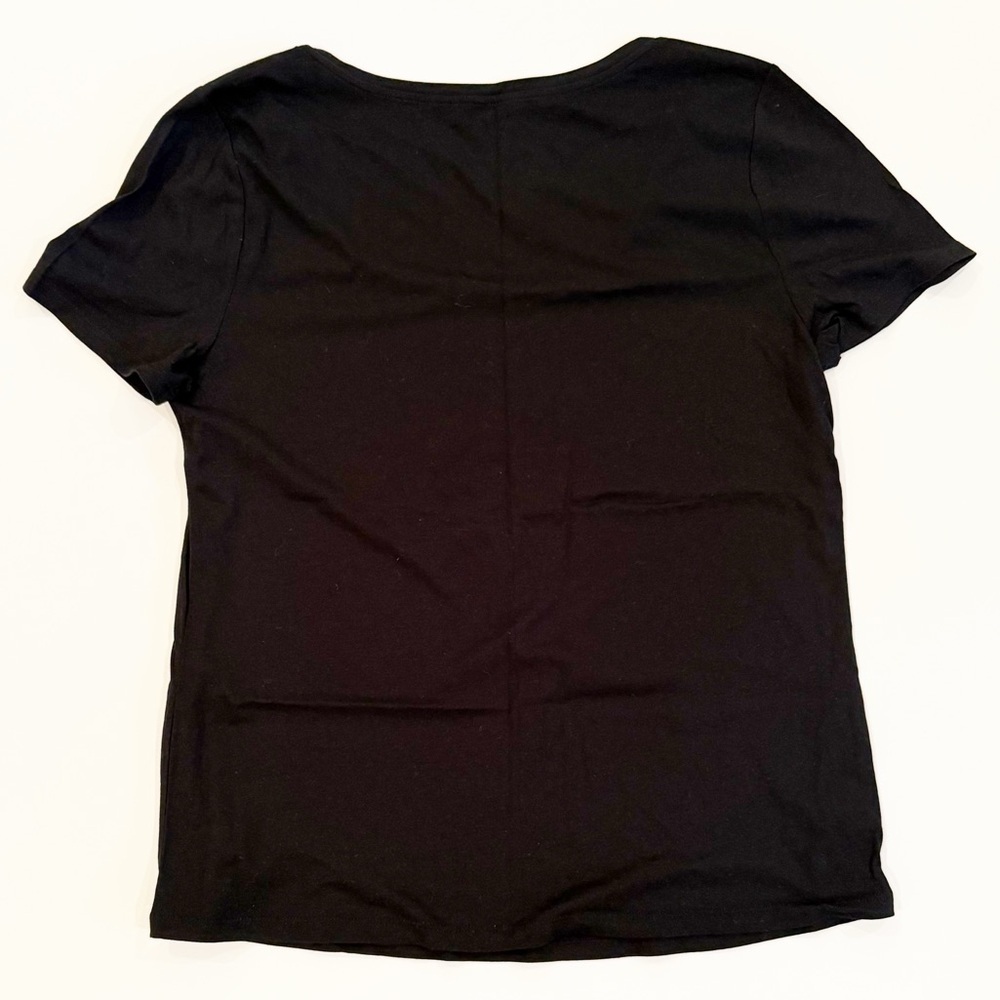 Ann Taylor Loft Black Short Sleeve Tee - Picture 4 of 4